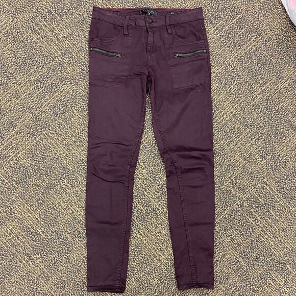 Anthropologie‎ Sanctuary Ace Utility Wine Red Skinny Jean Pants - Picture 2 of 8